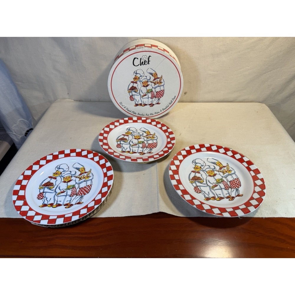 Chef Collection Dessert Plates Set of 3 by I. Godinger & Co. – With Box